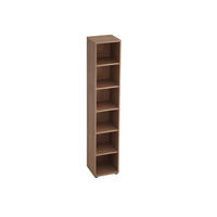 REGAL  40/215,6/40 cm Nussbaumfarben  - Nussbaumfarben/Schwarz, KONVENTIONELL, Holzwerkstoff/Kunststoff (40/215,6/40cm) - Venda