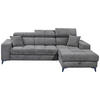 KUTNA GARNITURA tekstil  antracit   - crna/antracit, Konvencionalno, tekstil/plastika (268/172cm) - MID.YOU