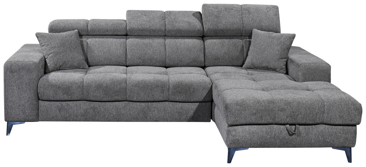 KUTNA GARNITURA tekstil  antracit   - crna/antracit, Konvencionalno, tekstil/plastika (268/172cm) - MID.YOU