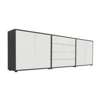 SIDEBOARD Mailand Set 5  in 237/73/33 cm  - Anthrazit/Schwarz, MODERN, Holzwerkstoff/Kunststoff (237/73/33cm) - MID.YOU