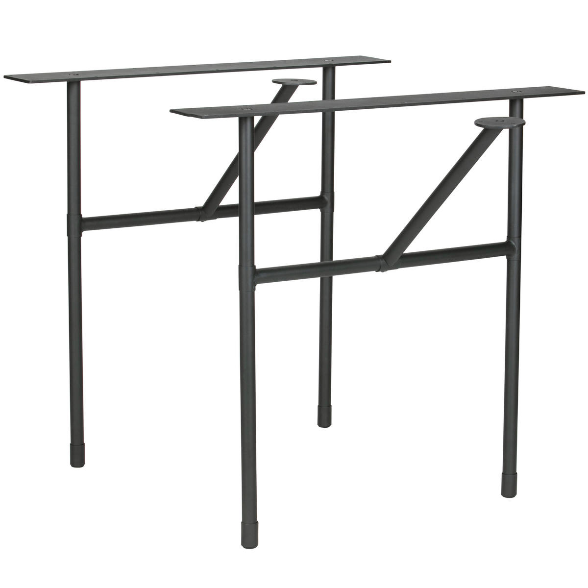 TISCHGESTELL in Metall   - Schwarz, MODERN, Metall (79/72/36cm) - Livetastic