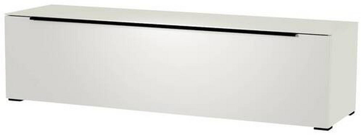 LOWBOARD  in 160/43/45 cm  - Schwarz/Weiß, Design, Glas/Holzwerkstoff (160/43/45cm) - Moderano