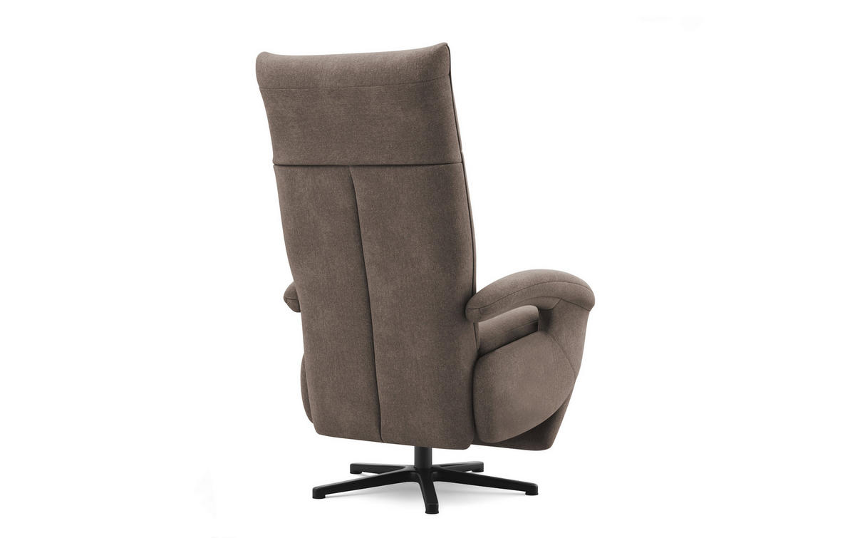 SESSEL in Flachgewebe Schlammfarben  - Schlammfarben/Schwarz, Konventionell, Textil/Metall (74/112/82cm) - Sit & More