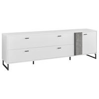 TV-ELEMENT - Dunkelgrau/Weiß, Design, Holzwerkstoff/Stein (213,7/66,5/43,8cm) - SetOne by Musterring