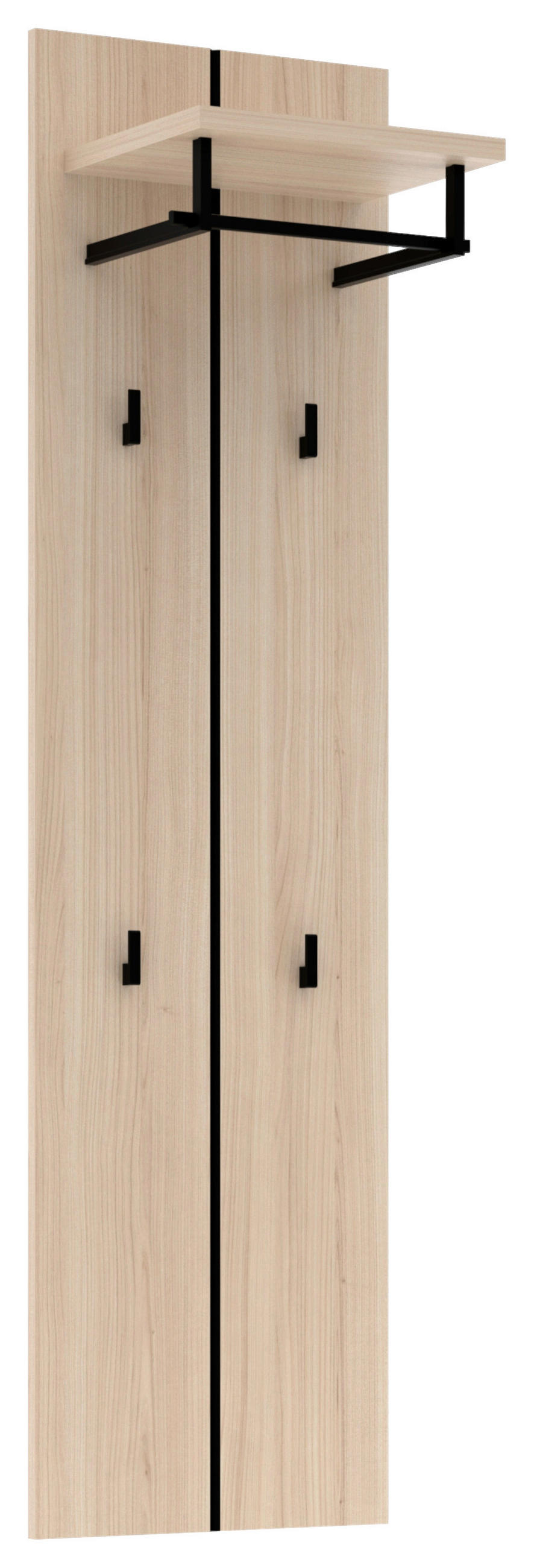 ŠATNÍ PANEL, barvy dubu, 41/151/30 cm - barvy dubu, Design, kompozitní dřevo (41/151/30cm) - Voleo