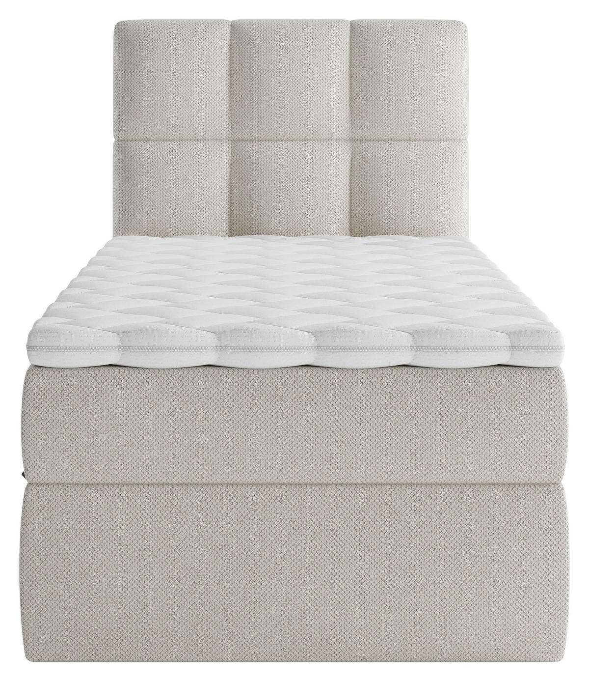 BOXBETT 90/200 cm  in Creme  - Creme/Schwarz, Modern, Holz/Holzwerkstoff (90/200cm) - MID.YOU