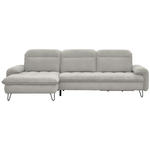 ECKSOFA in Chenille Beige  - Beige/Schwarz, LIFESTYLE, Textil/Metall (180/310cm) - Valnatura