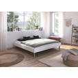 BETT 200/200 cm  in Weiß  - Alufarben/Weiß, Design, Holzwerkstoff/Metall (200/200cm) - Carryhome