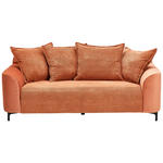 2,5-SITZER  in Cord, Velours Rostfarben  - Rostfarben/Schwarz, KONVENTIONELL, Textil/Metall (200/84/99cm) - Carryhome