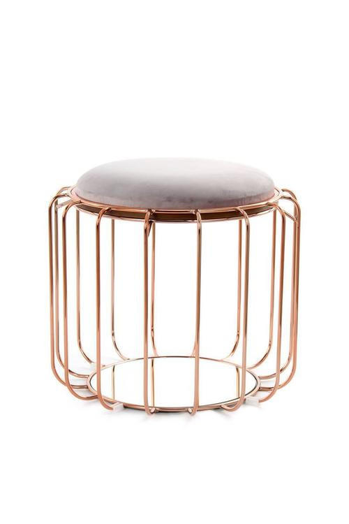 XXXL PRÍRUČNÝ STOLÍK, sivá, medená