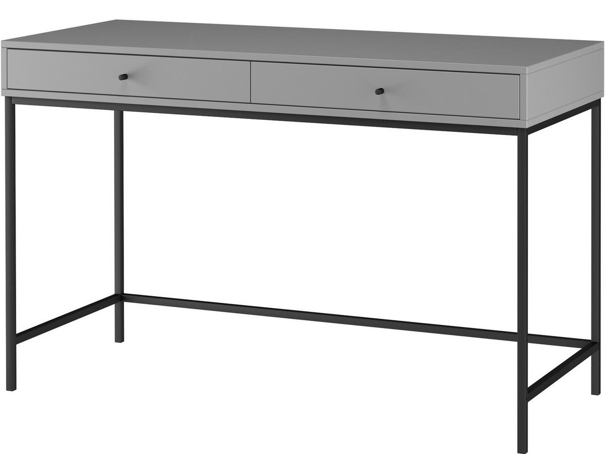 SCHREIBTISCH  in Grau  - Schwarz/Grau, Design, Holzwerkstoff/Metall (120/76/50cm) - MID.YOU