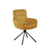 DREHSTUHL Cord Goldfarben  - Goldfarben/Schwarz, MODERN, Textil/Metall (60/89/64cm) - Livetastic