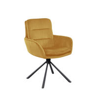 DREHSTUHL Cord Goldfarben  - Goldfarben/Schwarz, MODERN, Textil/Metall (60/89/64cm) - Livetastic