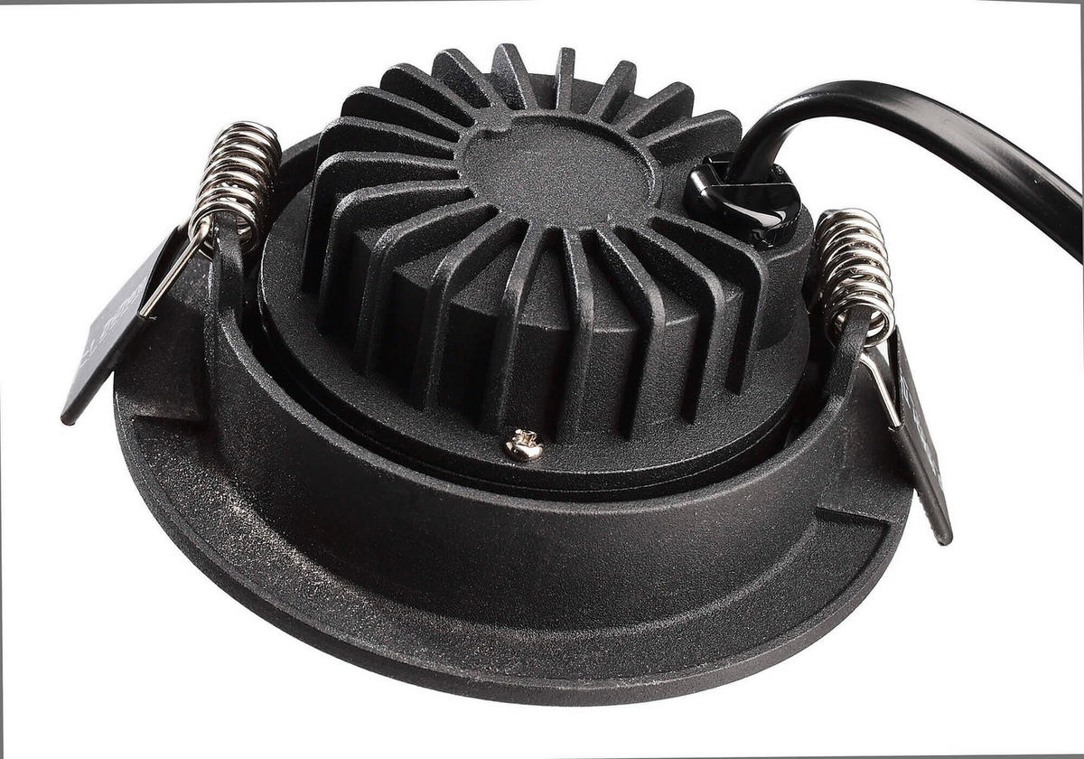 LED-EINBAUSPOT - Schwarz, Konventionell, Metall (8,2/8,2/4,1cm)