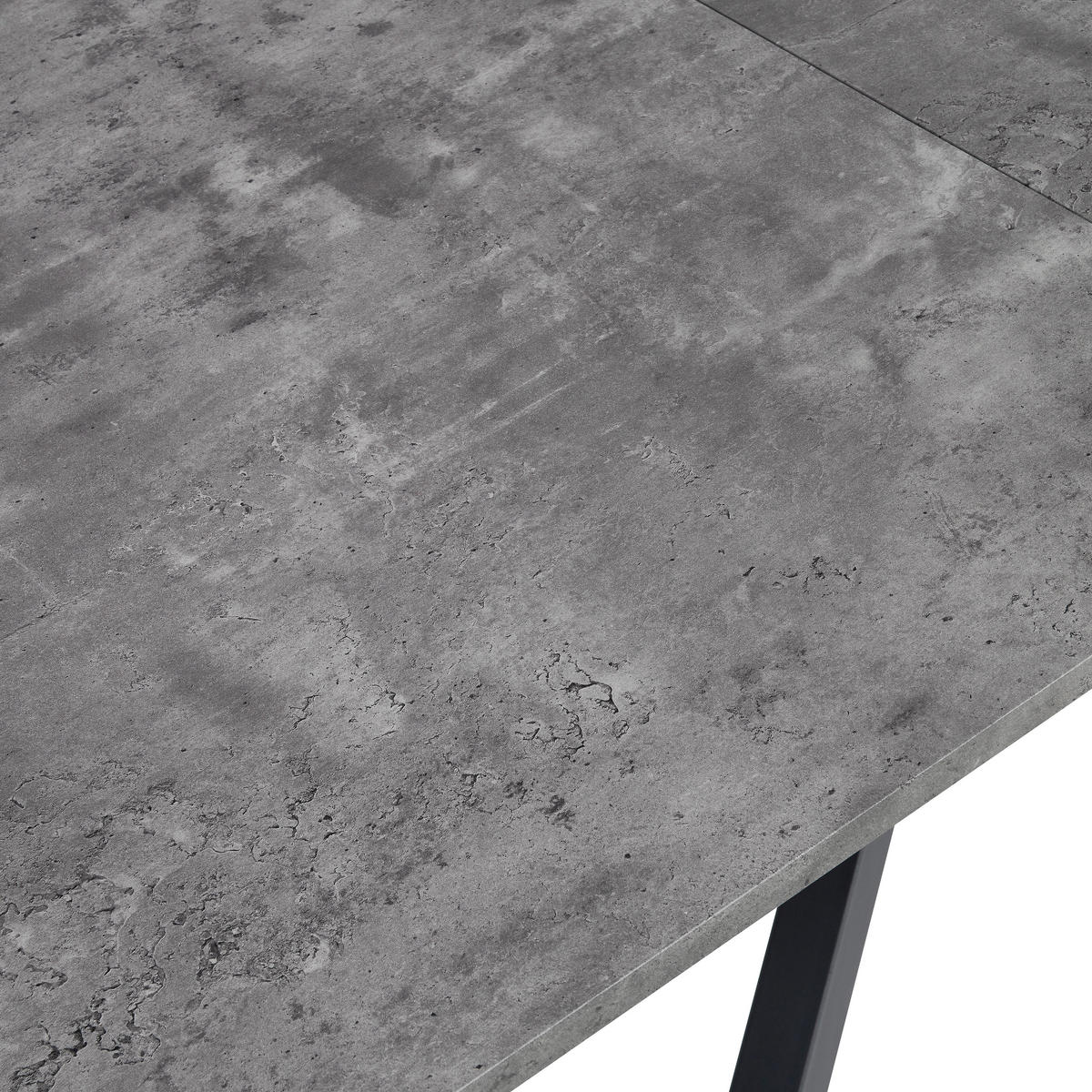 JÍDELNÍ STŮL, šedá, 160-200/76/90 cm - šedá/černá, Konvenční, kov/kompozitní dřevo (160-200/76/90cm) - MID.YOU