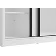 SCHIEBETÜRENSCHRANK 242/215,5/60 cm 3-türig Weiß  - Schwarz/Weiß, Basics, Glas/Holzwerkstoff (242/215,5/60cm) - Xora