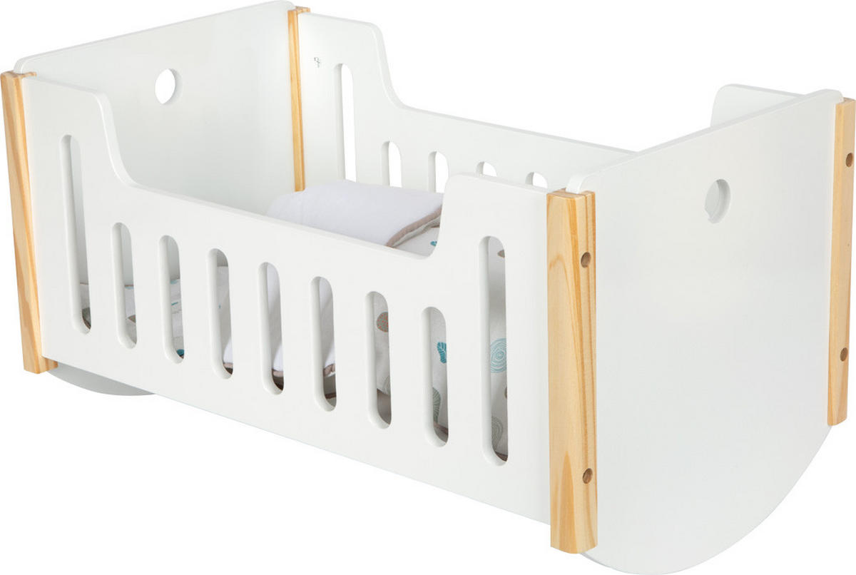 PUPPENBETT Little Button  - Multicolor, Basics, Holz/Textil (49/27/28cm) - small foot