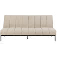 SCHLAFSOFA Flachgewebe Beige  - Beige/Schwarz, KONVENTIONELL, Textil/Metall (198/87/95cm) - Carryhome