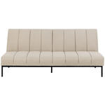 SCHLAFSOFA Flachgewebe Beige  - Beige/Schwarz, KONVENTIONELL, Textil/Metall (198/87/95cm) - Carryhome
