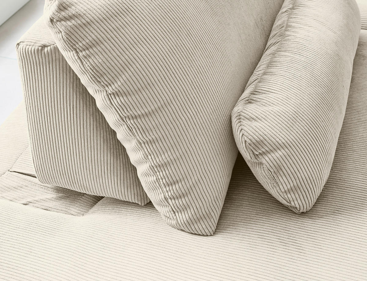 ECKSOFA in Feincord Naturfarben  242/316 cm  - Schwarz/Naturfarben, Design, Kunststoff/Textil (242/316cm) - Niels Andersson