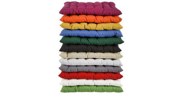 SITZKISSEN WALTRAUD - Grün, Basics, Textil (38/38cm) - Novel