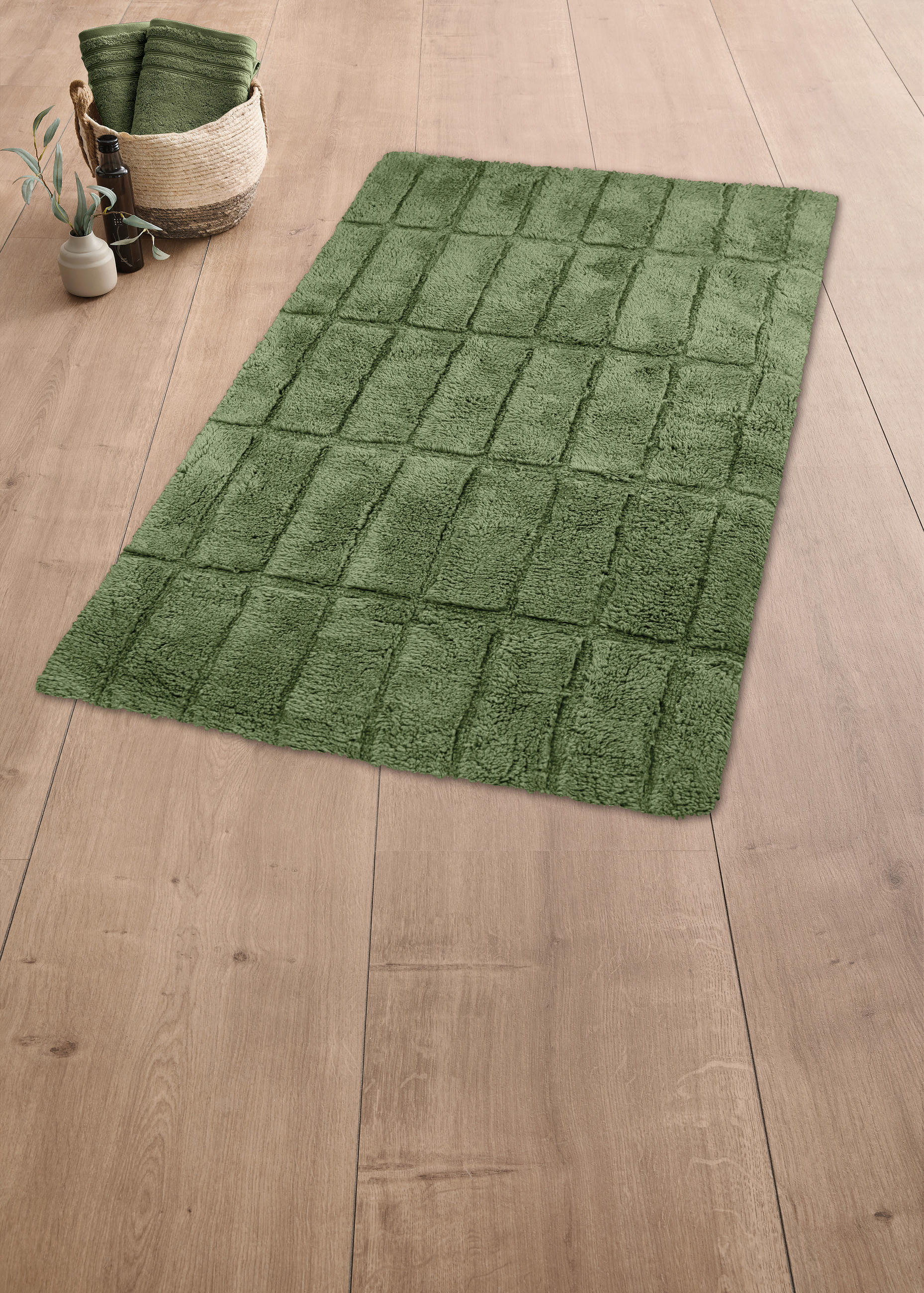 FÜRDŐSZOBASZŐNYEG  60/60 cm  ezüstszínű   - ezüstszínű, Basics, műanyag/textil (60/60cm) - Kleine Wolke
