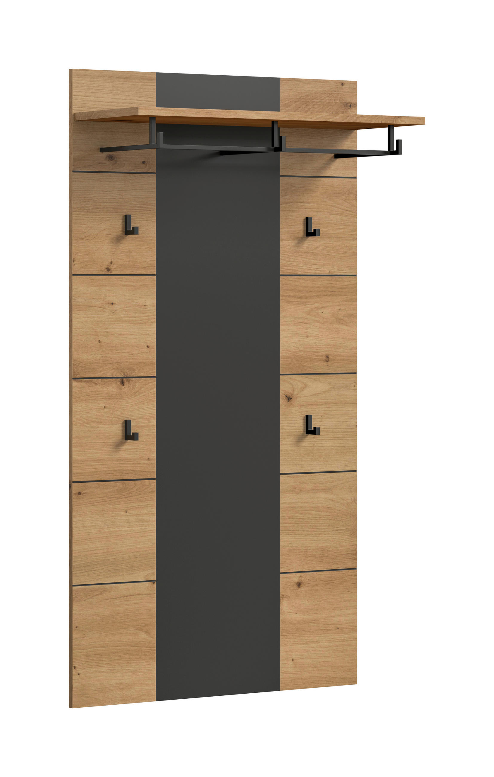 GARDEROBNI PANEL  hrast Artisan   drvni materijal  - hrast Artisan, Design, drvni materijal (80/145/29cm) - Livetastic