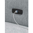 ECKSOFA in Webstoff Hellgrau  216/302 cm  - Hellgrau/Schwarz, Design, Holz/Textil (216/302cm) - Xora