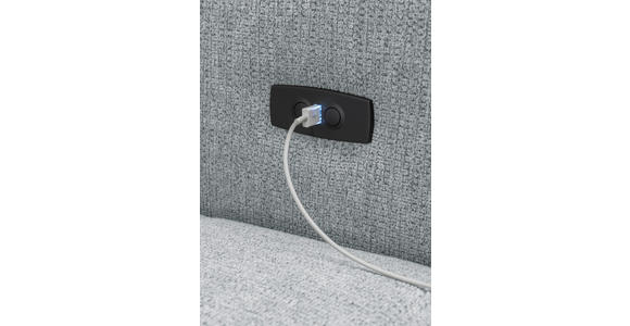ECKSOFA in Webstoff Hellgrau  216/302 cm  - Hellgrau/Schwarz, Design, Holz/Textil (216/302cm) - Xora