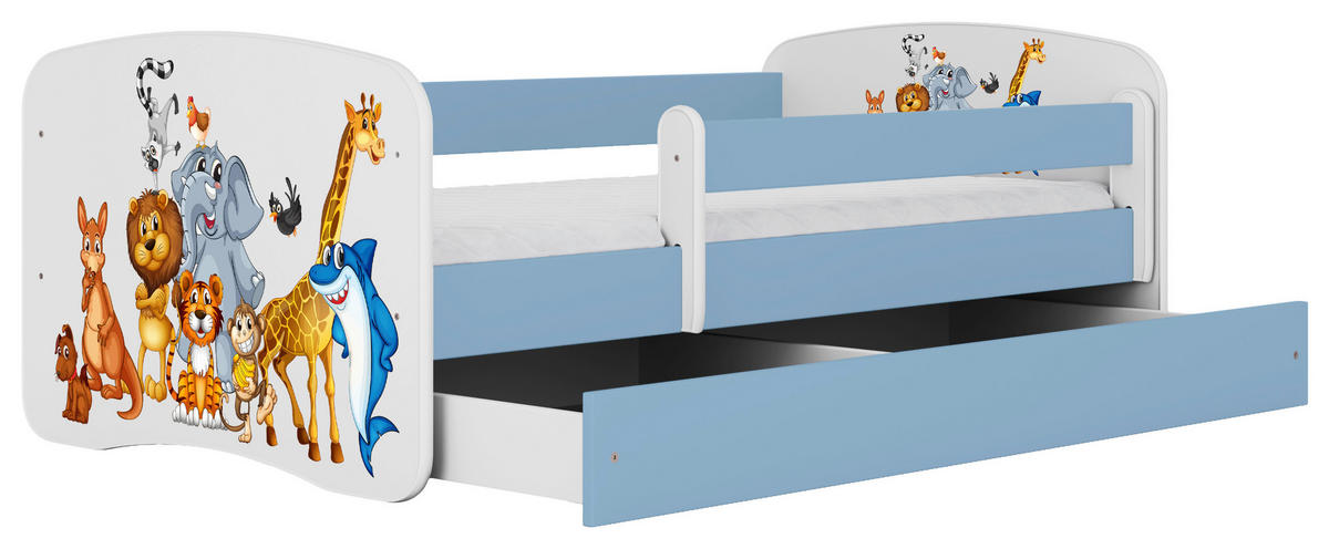 KINDER-/JUNIORBETT - Blau/Birkefarben, MODERN, Holz/Holzwerkstoff (80/160cm) - MID.YOU