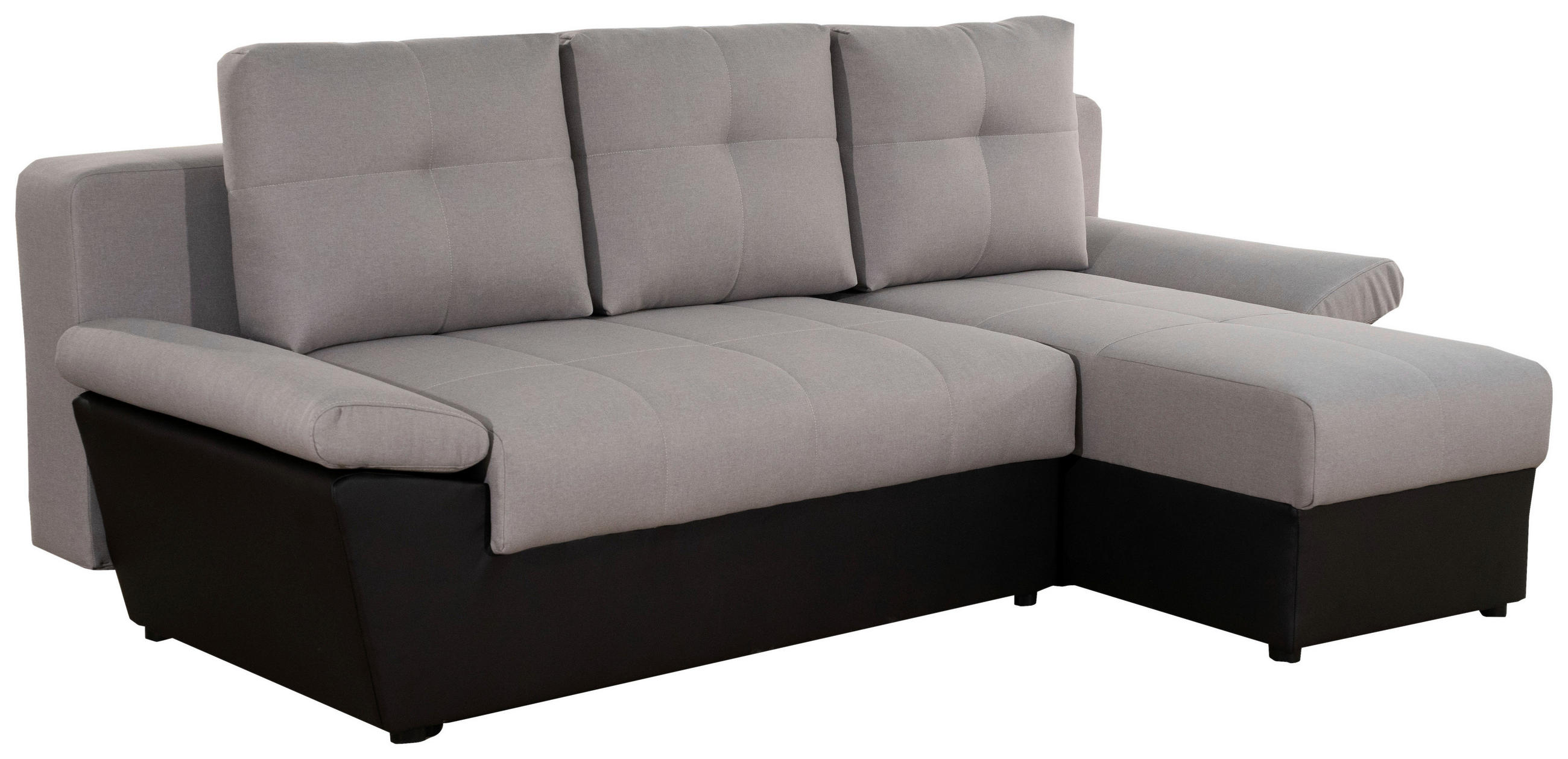 ECKSOFA Taupe, Dunkelbraun Velours  - Taupe/Dunkelbraun, Design, Holz/Kunststoff (217/145cm) - MID.YOU