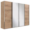 SKRIŇA S POS. DVER. – HOR.VED, farba duba, 350/216/65 cm - farba duba/chrómová, Basics, kov/kompozitné drevo (350/216/65cm) - MID.YOU