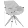 ARMLEHNSTUHL  Stoffauswahl, Sitzfläche 360° drehbar Cord  - Eichefarben/Beige, LIFESTYLE, Holz/Textil (60/83/65cm) - Ambia Home