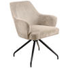 ARMLEHNSTUHL  in Eisen Cord  - Beige/Schwarz, MODERN, Holz/Textil (57/86/65cm) - MID.YOU