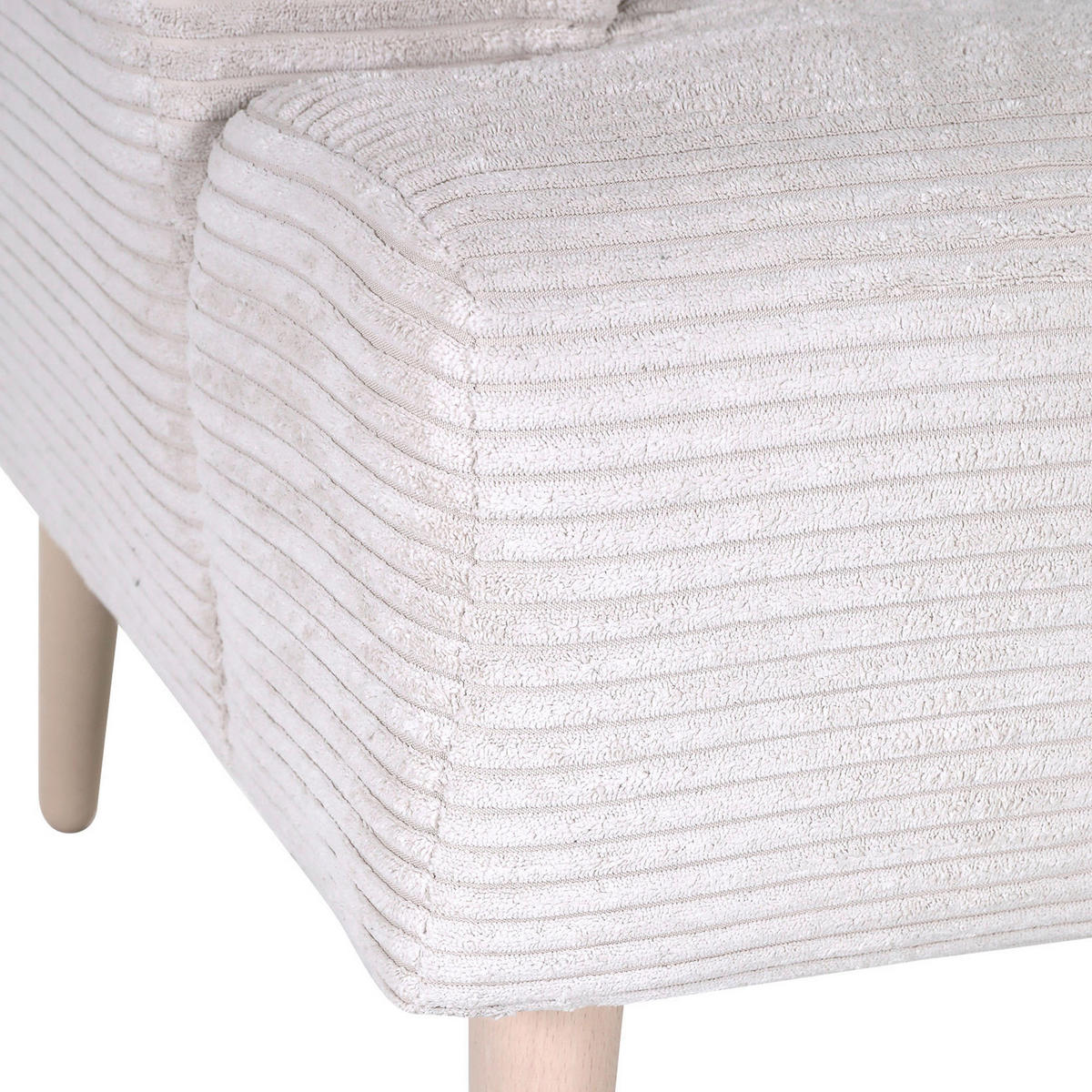 SESSEL in Cord Naturfarben  - Buchefarben/Naturfarben, Design, Holz/Textil (85/71/80cm) - MID.YOU