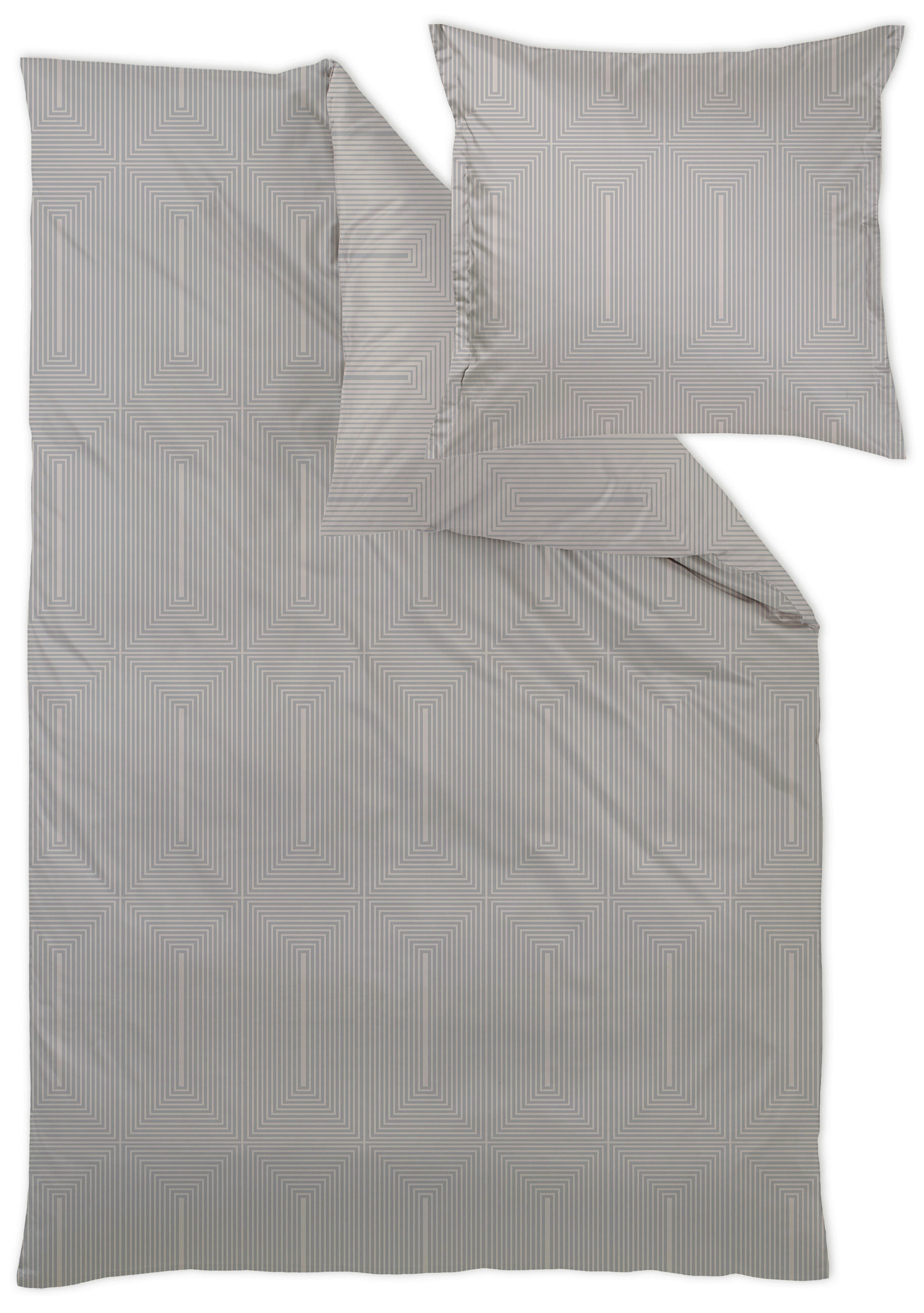 POSTELJNINA Laccio 140/200 cm damast sivobež  - sivobež, Basics, tekstil (140/200cm) - Curt Bauer