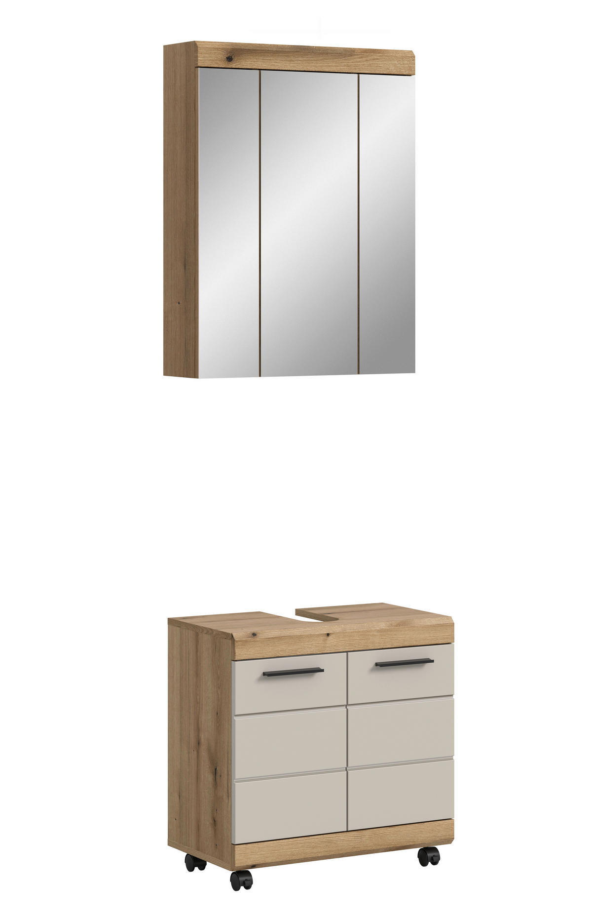 KÚPEĽŇA farba duba, kašmírová  - čierna/kašmírová, Trend, kompozitné drevo/plast (60cm) - MID.YOU
