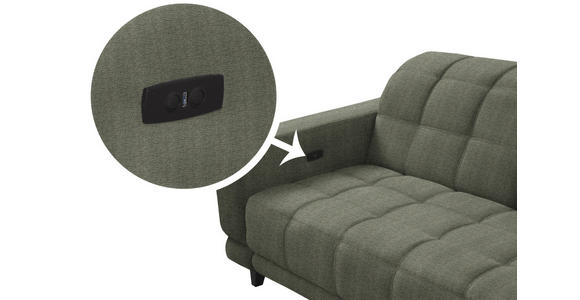 ECKSOFA in Webstoff Grün 302/216 cm - Schwarz/Grün, Design, Holz/Textil (302/216cm) - Xora