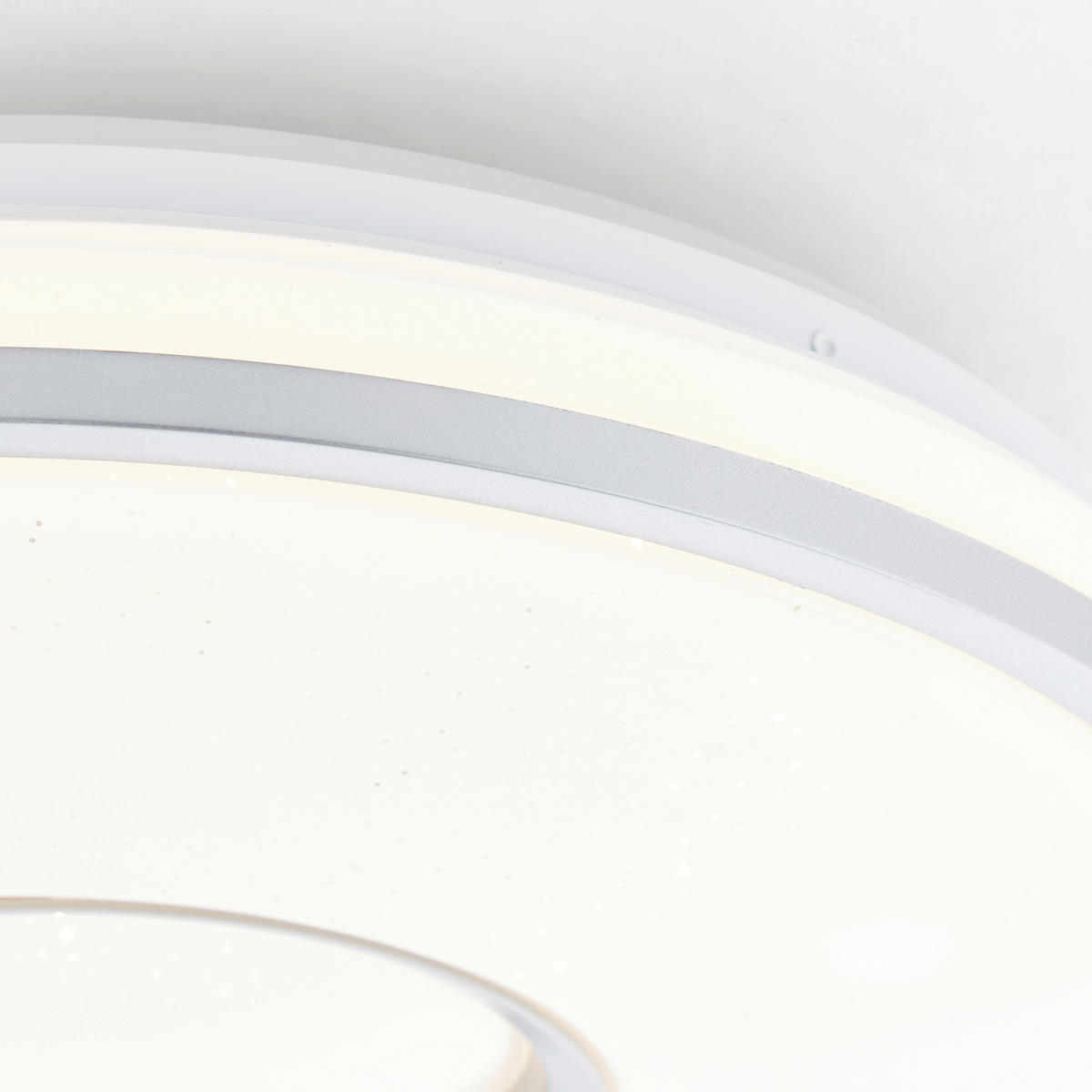 LED-DECKENLEUCHTE  39/10,3 cm    - Weiss/Silberfarben, Design, Kunststoff/Metall (39/10,3cm) - Brilliant