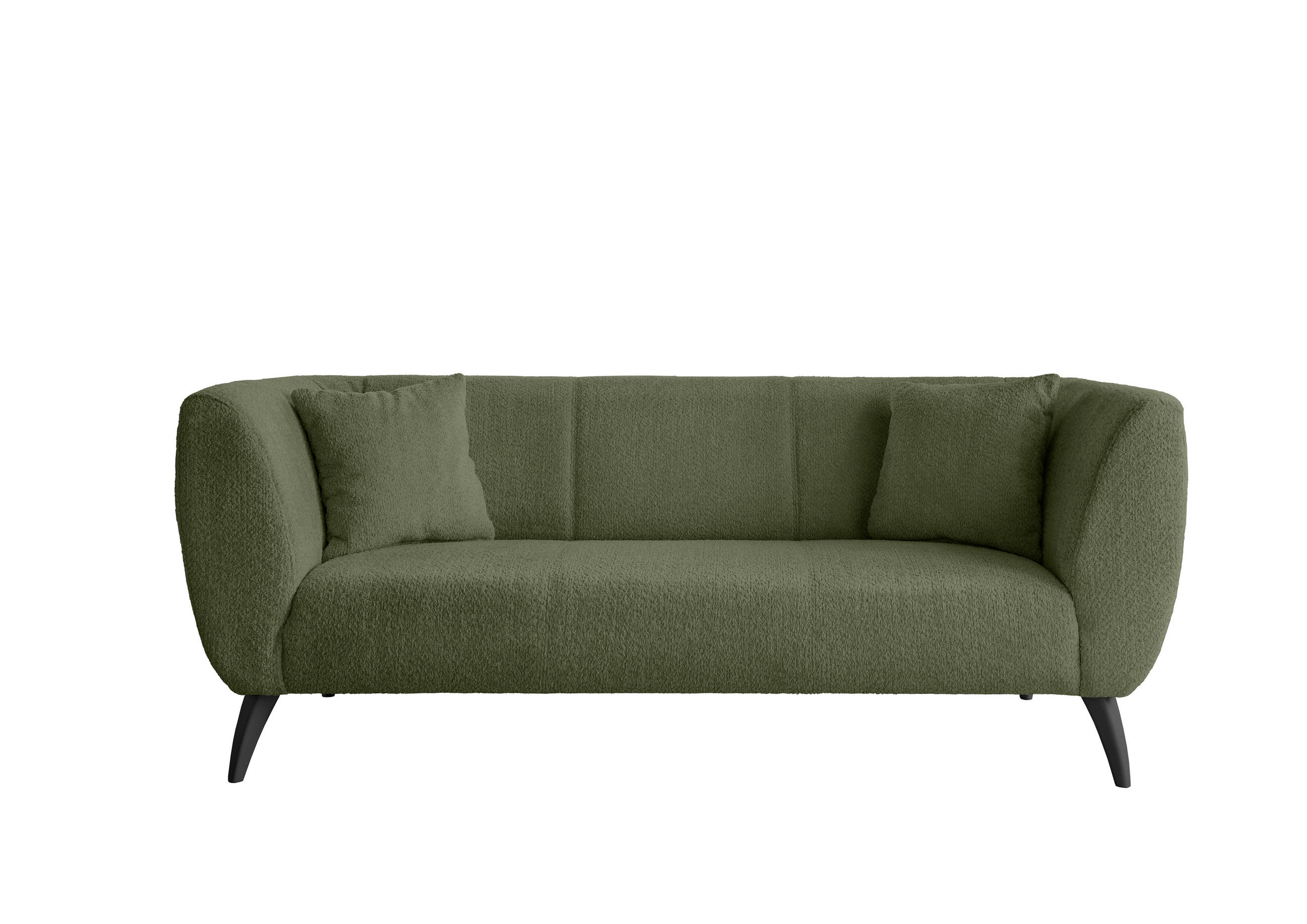 3-SITZER-SOFA in Bouclé Grün - Schwarz/Grün, Modern, Holz/Textil (208/83/88cm) - MID.YOU