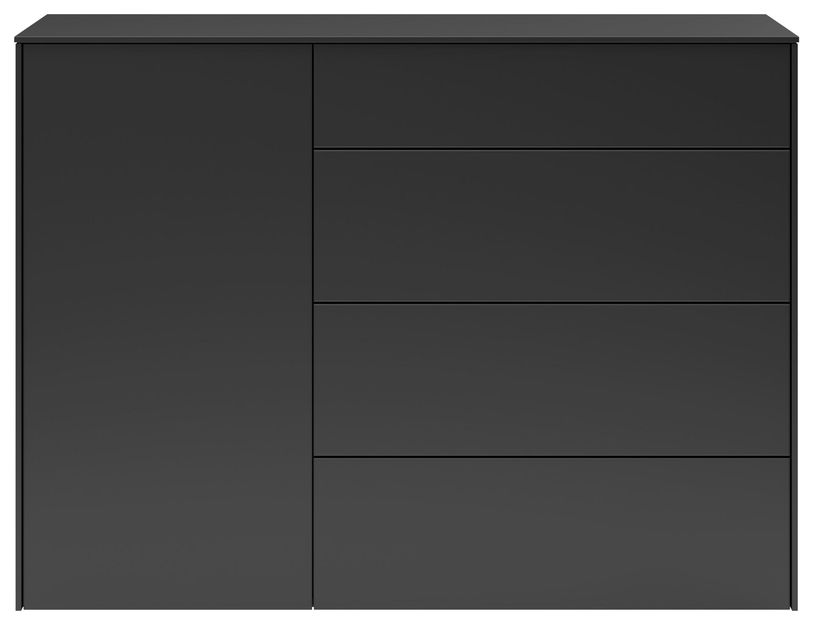 SIDEBOARD Riverside  in 131/97/42 cm  - Schwarz, Design, Holzwerkstoff/Kunststoff (131/97/42cm) - SetOne by Musterring