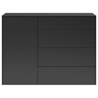 SIDEBOARD Riverside  in 131/97/42 cm  - Schwarz, Design, Holzwerkstoff/Kunststoff (131/97/42cm) - SetOne by Musterring