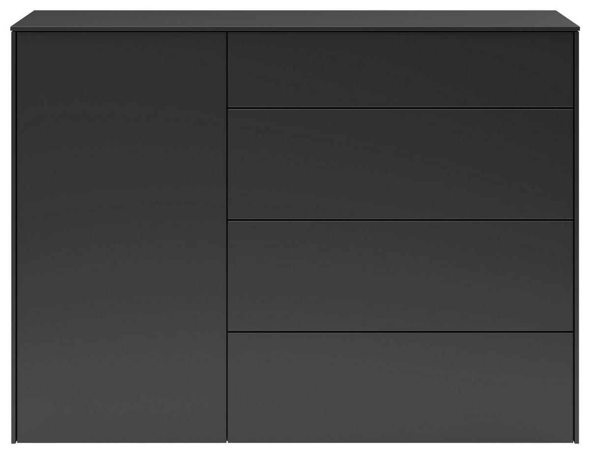 SIDEBOARD Riverside  in 131/97/42 cm  - Schwarz, Design, Holzwerkstoff/Kunststoff (131/97/42cm) - SetOne by Musterring