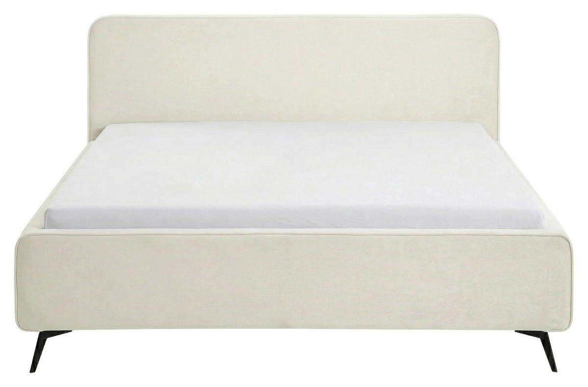 POLSTERBETT Creme 200/200 cm  - Creme/Schwarz, MODERN, Holz/Textil (200/200cm) - MID.YOU