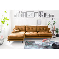 ECKSOFA Eckteil  TOKIO-REC.2S Senfgelb Samt  - Senfgelb, MODERN, Holz/Textil (275/157cm) - MID.YOU