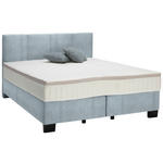 BOXSPRINGBETT 160/200 cm  in Hellblau  - Schwarz/Hellblau, Design, Kunststoff/Textil (160/200cm) - Hom`in