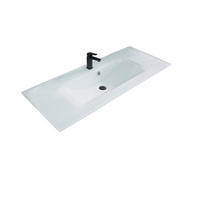 WASCHBECKEN 121/15/50 cm  - Weiß, KONVENTIONELL, Glas (121/15/50cm) - Sadena