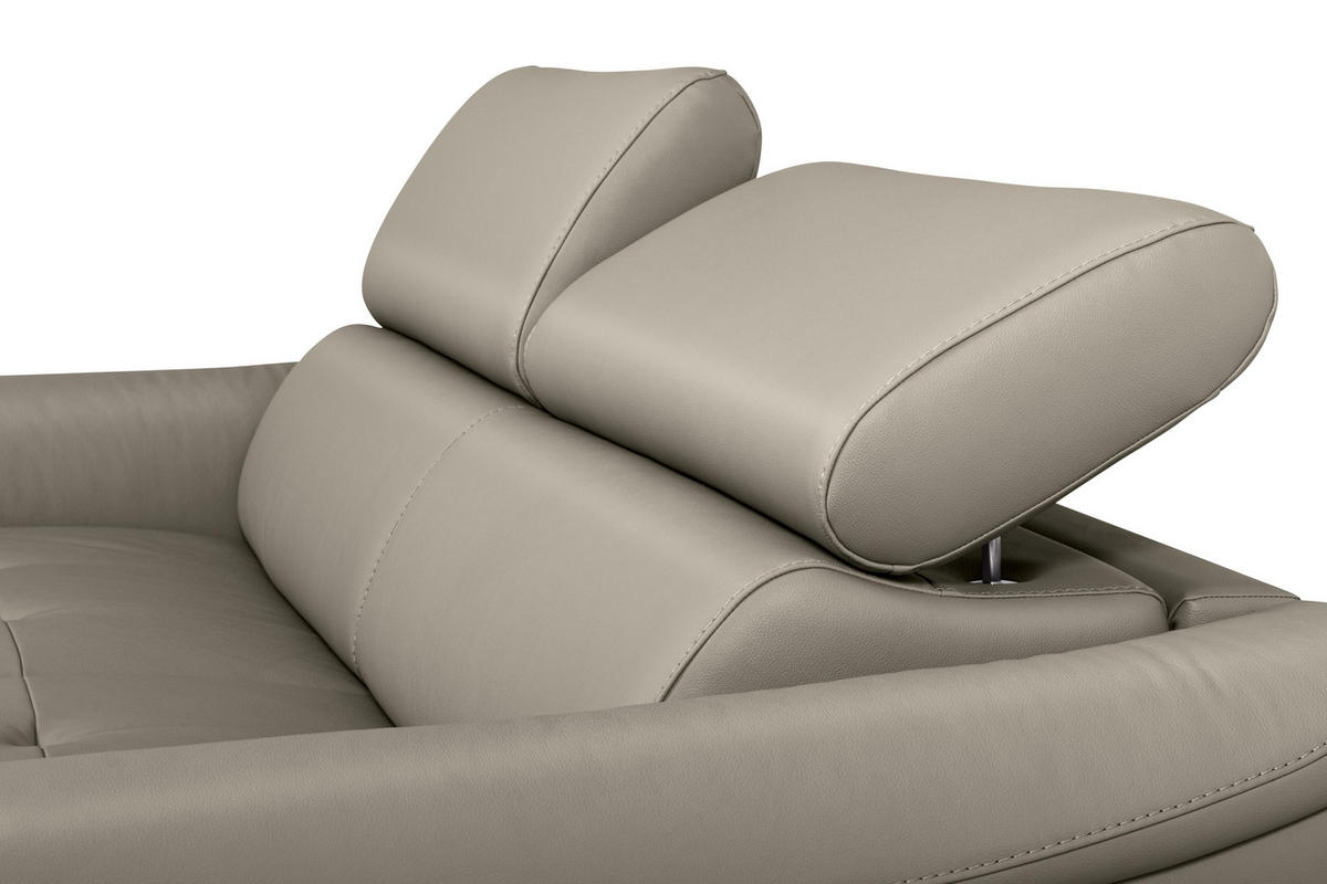 SCHLAFSOFA in Lederlook Echtleder Schlammfarben  - Schlammfarben, Design, Leder/Textil (203/77-98/103cm) - MID.YOU