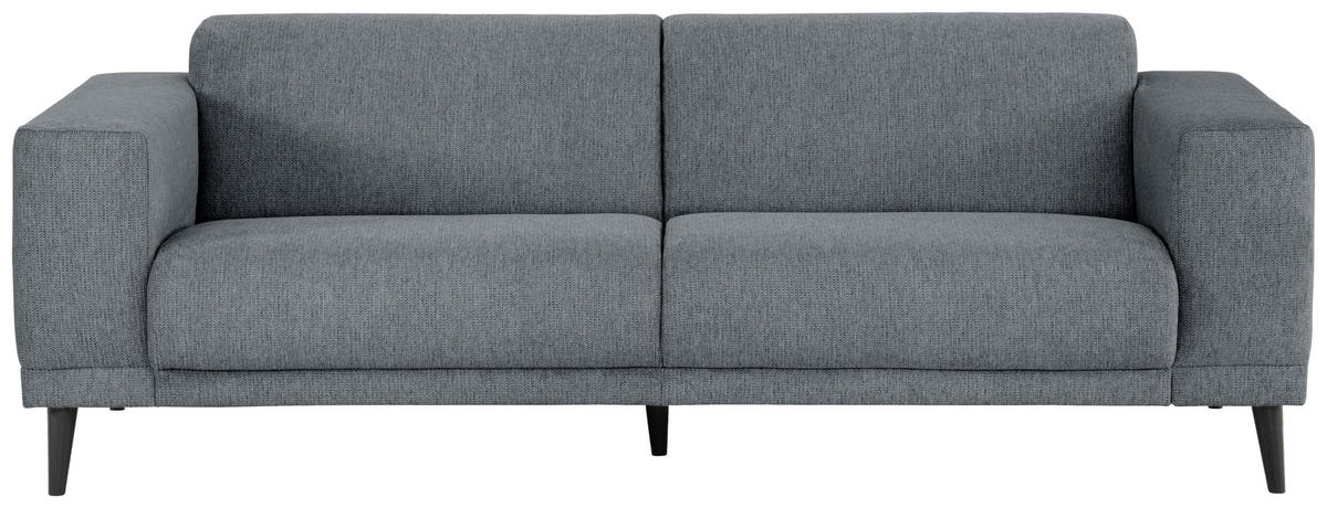 3-SITZER-SOFA in Webstoff Dunkelgrau  - Dunkelgrau/Schwarz, Design, Holz/Textil (218/77/93cm) - MID.YOU