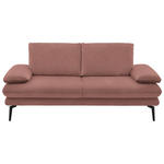2,5-SITZER Dieter Knoll in Velours Flieder  - Beige/Flieder, Design, Textil/Metall (196/89/104cm) - Dieter Knoll